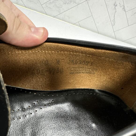 Vintage Biltrite Imperial Men's Size 10 W Black Leather Wingtip Tassel Loafers - Picture 12 of 12